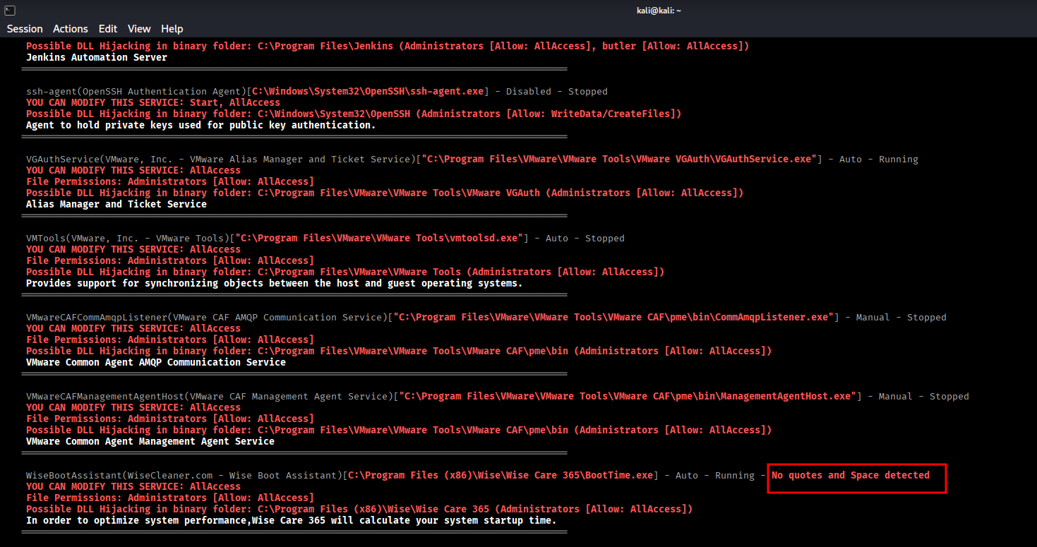 WinPEAS Unquoted Service Path